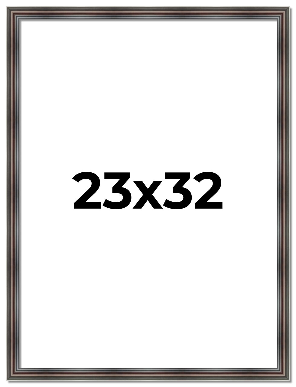 23x32 Shadow Box 1.75" Deep Brown Picture Frame - UV Acrylic, Foam Board Backing, Hanging Hardware
